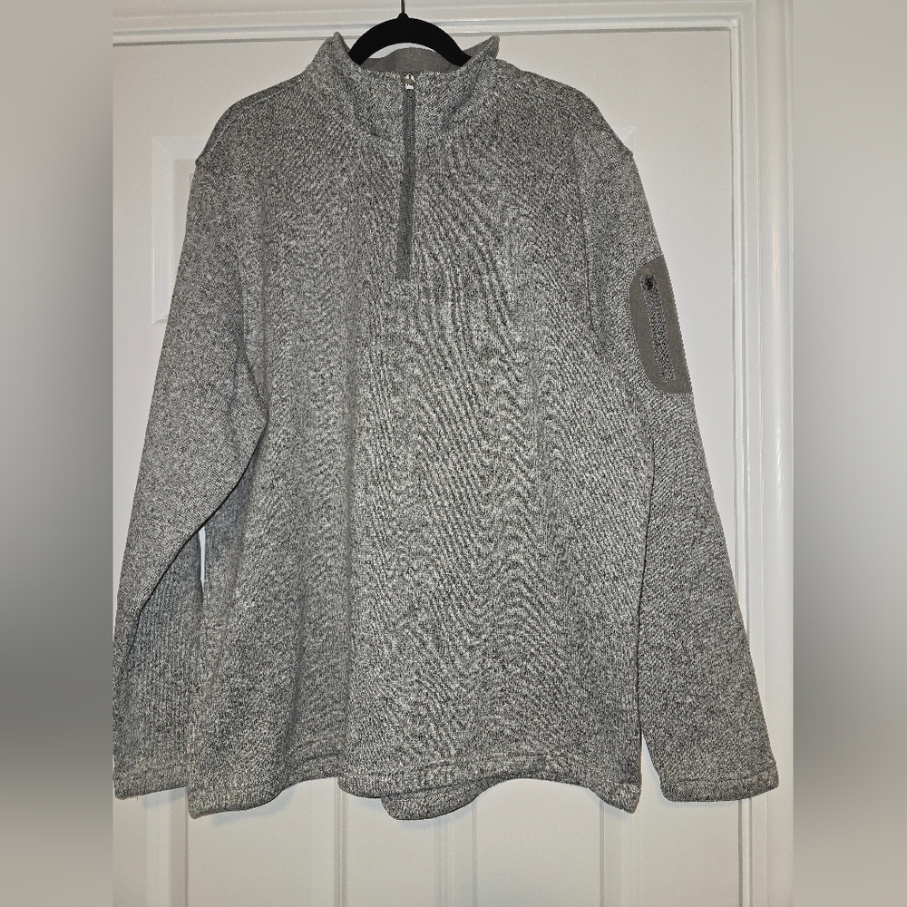 Charles River Apparel Men's Heather Gray Zip-Up Sweater Fleece